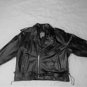 Leather Biker Jacket size 56